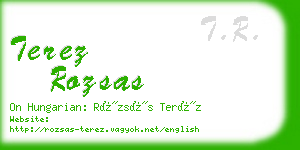 terez rozsas business card